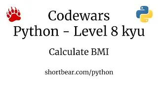 Codewars - Python - Calculate BMI