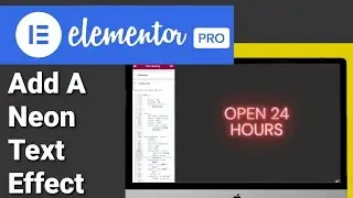 How To Add CSS Neon Text Effect In Elementor