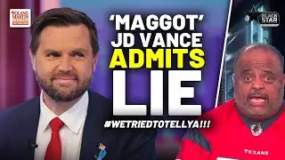 Maggot JD Vance ADMITS He CREATED Pet Eating LIE! #WeTriedToTellYa