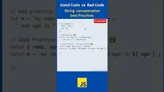 String Literals best practices | #shorts  #javascript #programming #coding