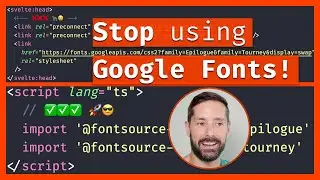 Stop using Google Fonts in prod 📈 what to do instead! 📉