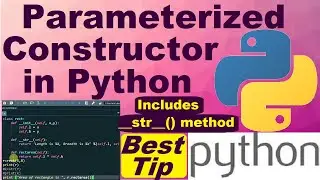 Parameterized constructor in python | Learning Python #parameterizedconstructor #constructor #oop