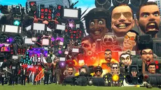 CAMERAMAN UPGRADED, TV MAN ULTRA AND SPEAKERMAN BULK VS ALL 1-72 SKIBIDI TOILET BOSSES (Garry's Mod)