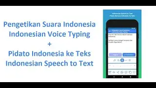 Indonesian Voice Typing App Demo