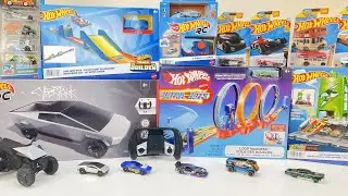 Hot Wheels Let's Race | Jumbo RC Tesla Cybertruck | Triple Loop Action Crash Track