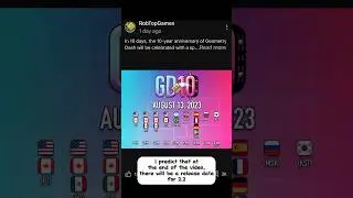 Geometry Dash 2.2 news! #shorts