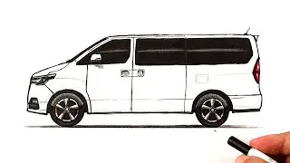 Как нарисовать минивэн Hyundai H-1