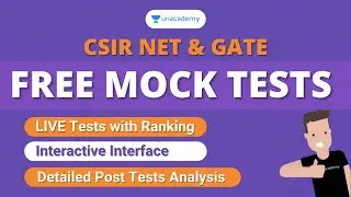 Free Mock Tests for CSIR NET & GATE Exams | Unacademy Mock Tests | N_HUDA