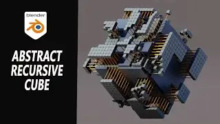 Abstract Recursive Box Animation in Blender Using Geometry nodes