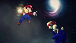 Mario spikes Sonic!