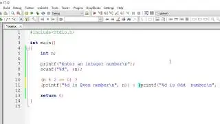 Even or Odd Number using Ternary Operator: C Program