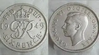 UK 1949 SIXPENCE Coin VALUE + REVIEW