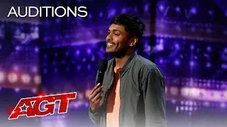 Comedian Usama Siddiquee Performs Hilarious Stand-Up Comedy - America's Got Talent 2020