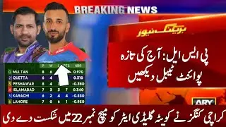 Psl 2024 Latest Points Table Today After Match 22 | Latest Psl 9 Points Table Today  | HBL PSL 2024