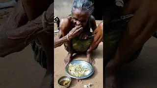 105 year old widow grandma eating Chickencurry ||Grandma Village cooking