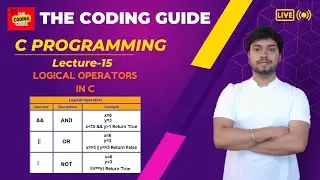 Logical Operators in C |  BCA | B-Tech | C Language Tutorials