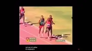 Camera man runs faster than ￼Olympic runner meme