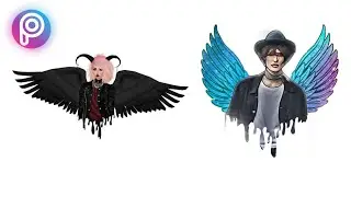 How to add wings with dripping art effect with PicsArt - MR45 tutorial