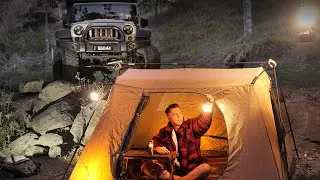 SOLO Camping [ Relaxing and Recharging in a serene Rain Forest, ASMR ]