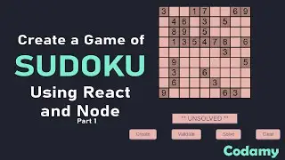 Create Sudoku Using React, Node and Express.