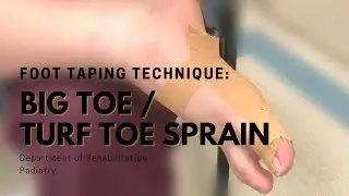 Foot Taping Technique: Big Toe / Turf Toe Sprain