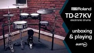 Roland TD-27KV electronic drums unboxing & playing by drum-tec