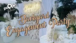 Backyard Engagement Party | All White Decoration Ideas | Event Design