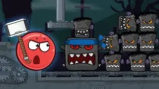 Red Ball 4 Animation | Red Ball Hero Vs Ninja Boss & Zombie Boss In The Factory