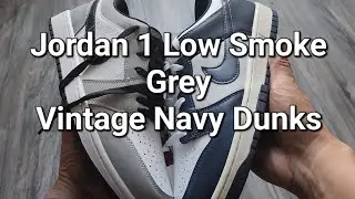 Nike Jordan 1 Low Light Smoke Grey vs Vintage Navy Dunks Gen vs Rep DHgate Temu Taobao