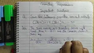 Find the sum of the following series: (√2−1)+1+(√2−1)+∞