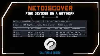 Netdiscover Guide | Find Devices Connected to Wifi | Kali Linux