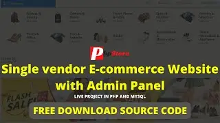 Single Vendor E-commerce in PHP and MySql||Free Source Code