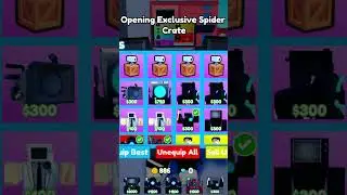 Opening Exclusive Spider Crate in Toilet Tower Defense #shorts #roblox