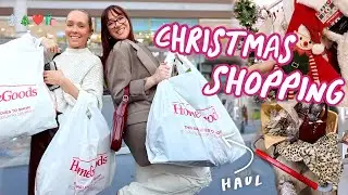 Christmas Decor Shopping with Ashley + HomeGoods Haul!!  Vlogmas Day 3