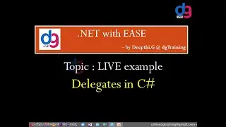 Delegates in C# | Live session example | dgTraining