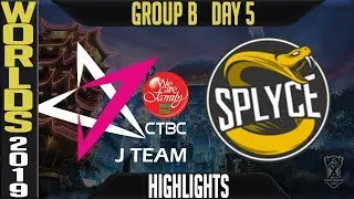 JT vs SPY Highlights Game 2 | S9 Worlds 2019 Group B Day 5 | CTBC J Team vs Splyce