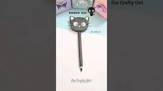 Diy CHOCO CAT Pen 🤩 #shots #shorts #youtubeshorts #trending #pendecoration #sanrio #chococat #diy