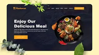 How To Make Responsive Website Using HTML CSS & Bootstrap | Restaurant Website Design