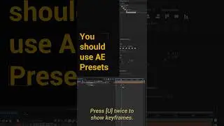 Presets in After Effects Beginner tutorial #shorts #aetutorial #aftereffects #aepresets