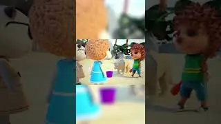 Sand Dinosaur Chasing Kids | Funny Cartoon for Kids | Short Episode | Dolly and Friends 3D