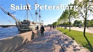 Walking in Saint Petersburg /Petrovskaya Embankment/ Санкт-Петербург