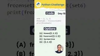 Python Frozenset() Tutorial | Python Challenge Day 18