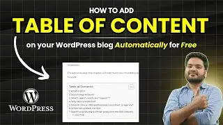 How to Create a Table of Content in WordPress Posts and Pages | Easy Table of Contents WordPress