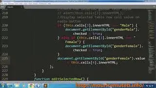 14. JAVASCRIPT CSS HTML TUTORIAL - How To Display Table Row Cell Value On Dropdown Select