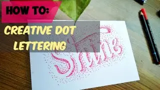 [CREATIVE] 😱😍 Lettering with dots only | Unique English Calligraphy with dots coloring style