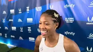 Michaela Rose after 800m semi at 2024 US Olympic Trials