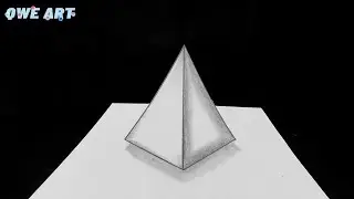 3D Pyramid | Optical illusion Drawing