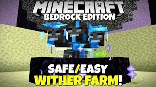 Minecraft Bedrock: (Broken) Easy WITHER FARM Tutorial! Safe & Easy Wither Killer! MCPE Xbox PC