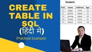 Create Table in SQL (Hindi) | CREATE TABLE Practical execution | ORACLE CREATE TABLE | GB TECHNO