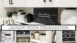 DIY SMALL LAUNDRY ROOM ORGANIZATION | DECORATING IDEAS | SATISFYING ORGANIZATION IDEAS | LAUNDRY DIY